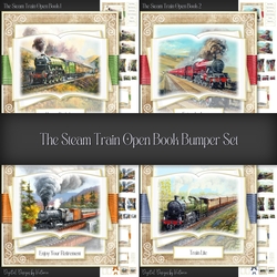 The Steam Train Open Book Bumper Set