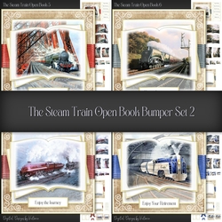 The Steam Train Open Book Bumper set 2