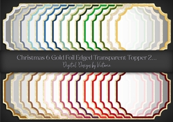 Christmas 6 Gold Foil Edged Transparent Topper 2
