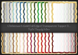 Christmas 6 Gold Foil Edged Transparent Topper 3