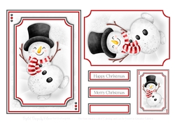 Happy Snowman 7x5 Topper 5