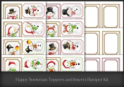 Happy Snowman Toppers and Inserts Bumper Kit
