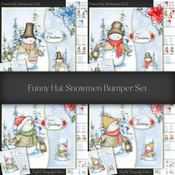 Funny Hat Snowmen Bumper Set