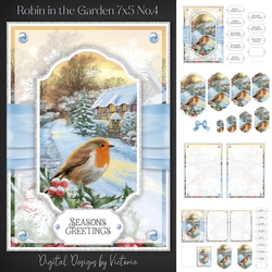 Robin in the Garden 7x5 No.4