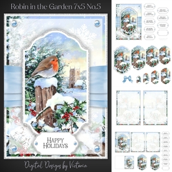 Robin in the Garden 7x5 No.5
