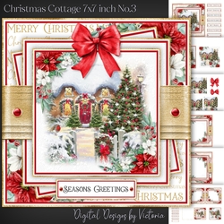 Christmas Cottage 7x7 inch No.3