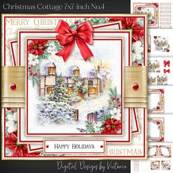 Christmas Cottage 7x7 inch No.4