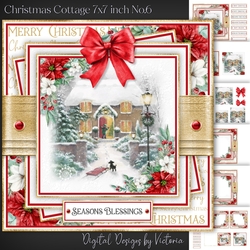 Christmas Cottage 7x7 inch No.6