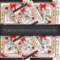 Hedgehog Christmas 7x7 inch Bumper Set
