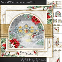 Arched Window Snowman No.2