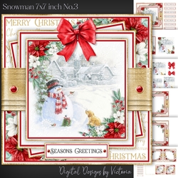 Snowman 7x7 inch No.3