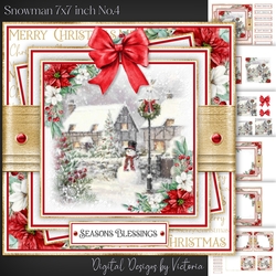 Snowman 7x7 inch No.4
