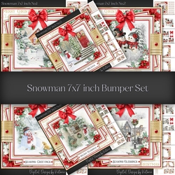 Snowman 7x7 inch Bumper Set