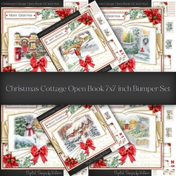 Christmas Cottage Open Book 7x7 inch Bumper Set