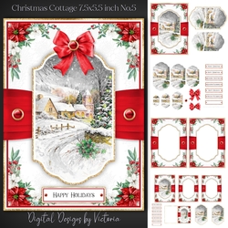 Christmas Cottage 7.5x5.5 inch No.5