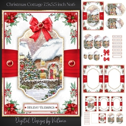 Christmas Cottage 7.5x5.5 inch No.6