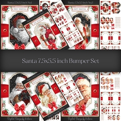 Santa 7.5x5.5 inch Bumper Set