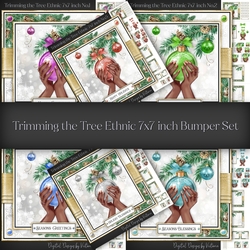 Trimming the Tree Ethnic 7x7 inch Bumper Set