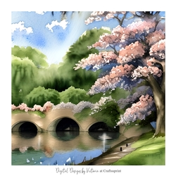 Bridge over the Water 7x7 inch No.11
