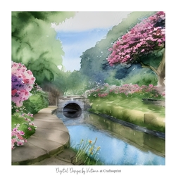 Bridge over the Water 7x7 inch No.13