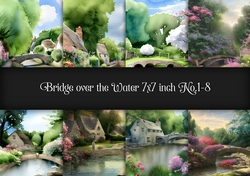 Bridge over the Water 7x7 inch No.1-8