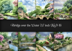 Bridge over the Water 7x7 inch No.9-16