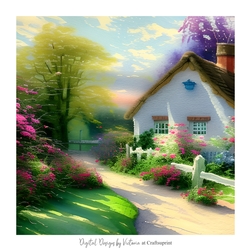 Spring Cottage 7x7 inch No.2