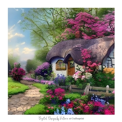 Spring Cottage 7x7 inch No.11