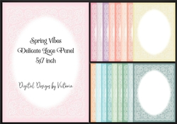 Spring Vibes Delicate Lace Panel 5x7 inch