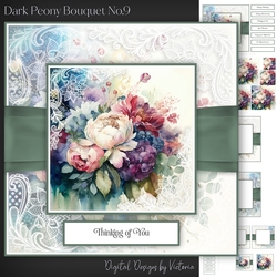Dark Peony Bouquet No.9