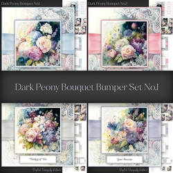 Dark Peony Bouquet Bumper Set No.1