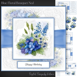 Blue Floral Bouquet No.1