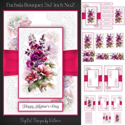 Fuchsia Bouquet 5x7 inch No.2