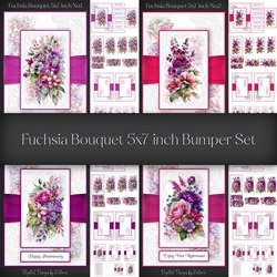 Fuchsia Bouquet 5x7 inch Bumper Set