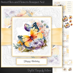 Butterflies and Flowers Bouquet No.1