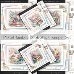 Pastel Rainbow Book Stack Bumper Set