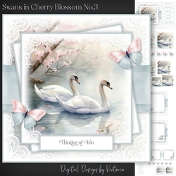 Swans in Cherry Blossom No.3