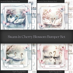 Swans in Cherry Blossom Bumper Set