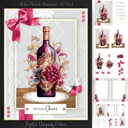 Wine Bottle Bouquet A5 No.4