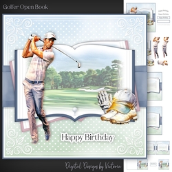 Golfer Open Book