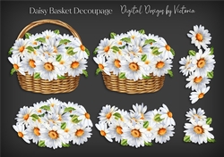 Daisy Basket Decoupage