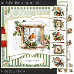 Robin Red Breast Open Book
