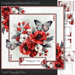 Poppies and Butterflies No.3