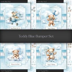 Teddy Blue Bumper Set