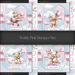 Teddy Pink Bumper Set