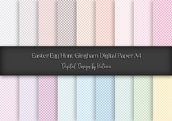 Easter Egg Hunt Gingham A4 Paper