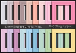 Easter Egg Hunt Chunky Square Frame