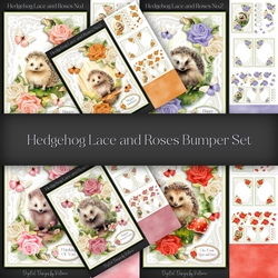 Hedgehog Lace and Roses Bumper Set