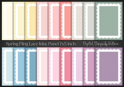 Spring Fling Lace Inlay Panel 7x5 inch
