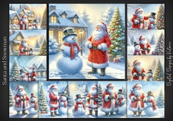 Santa and Snowman